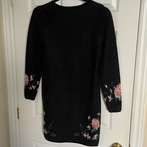 Club Monaco Sweater Dress | Floral Detail | Long Sleeve | XS | - Picture 8 of 10